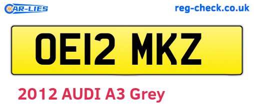OE12MKZ are the vehicle registration plates.