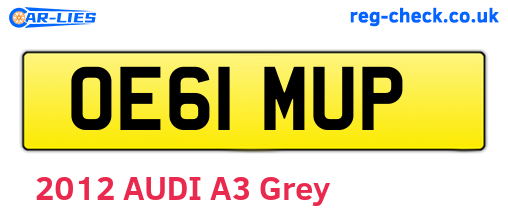 OE61MUP are the vehicle registration plates.