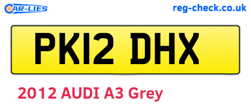 PK12DHX are the vehicle registration plates.