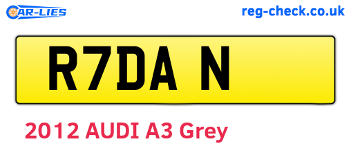 R7DAN are the vehicle registration plates.