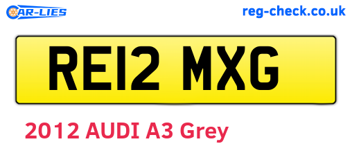 RE12MXG are the vehicle registration plates.