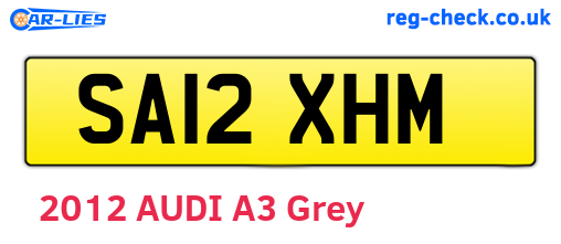 SA12XHM are the vehicle registration plates.