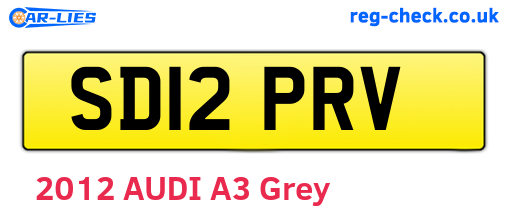 SD12PRV are the vehicle registration plates.