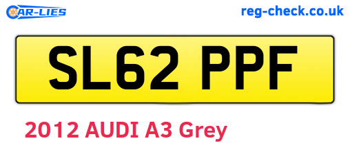 SL62PPF are the vehicle registration plates.