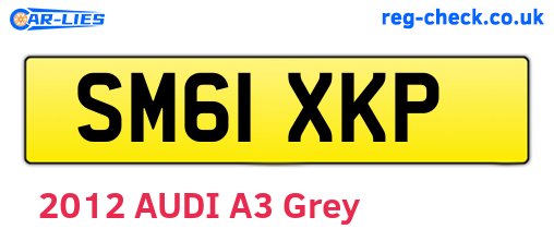 SM61XKP are the vehicle registration plates.