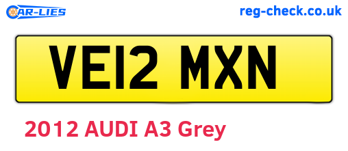 VE12MXN are the vehicle registration plates.