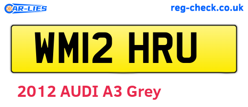 WM12HRU are the vehicle registration plates.