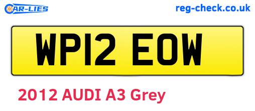 WP12EOW are the vehicle registration plates.