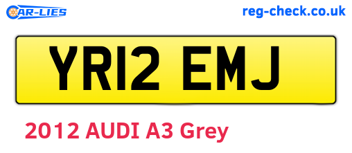 YR12EMJ are the vehicle registration plates.