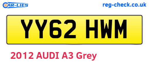 YY62HWM are the vehicle registration plates.