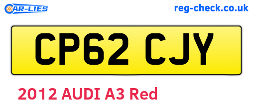 CP62CJY are the vehicle registration plates.