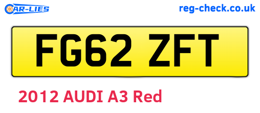 FG62ZFT are the vehicle registration plates.