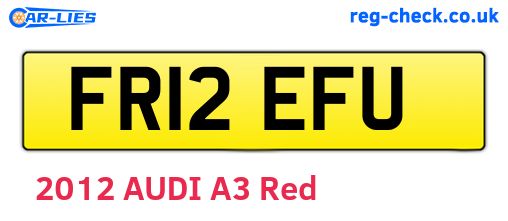 FR12EFU are the vehicle registration plates.