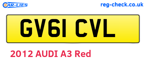 GV61CVL are the vehicle registration plates.