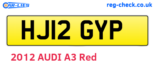 HJ12GYP are the vehicle registration plates.
