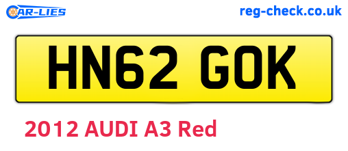 HN62GOK are the vehicle registration plates.