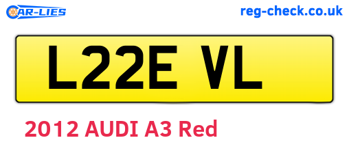 L22EVL are the vehicle registration plates.