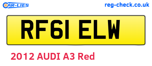 RF61ELW are the vehicle registration plates.