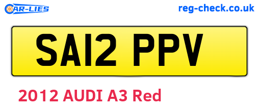 SA12PPV are the vehicle registration plates.