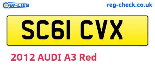 SC61CVX are the vehicle registration plates.