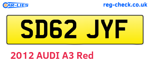 SD62JYF are the vehicle registration plates.
