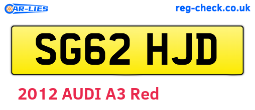 SG62HJD are the vehicle registration plates.