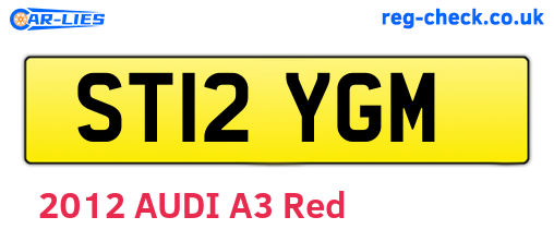 ST12YGM are the vehicle registration plates.