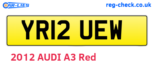 YR12UEW are the vehicle registration plates.