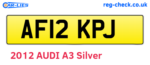 AF12KPJ are the vehicle registration plates.