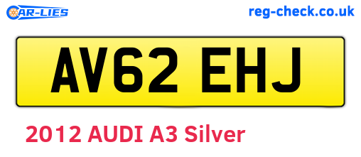 AV62EHJ are the vehicle registration plates.