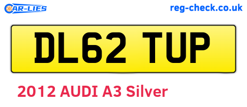 DL62TUP are the vehicle registration plates.