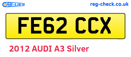 FE62CCX are the vehicle registration plates.