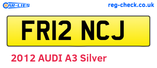 FR12NCJ are the vehicle registration plates.