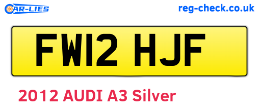 FW12HJF are the vehicle registration plates.