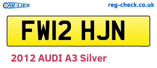 FW12HJN are the vehicle registration plates.