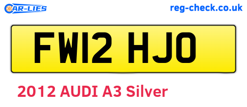 FW12HJO are the vehicle registration plates.