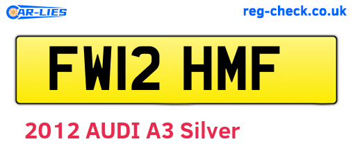 FW12HMF are the vehicle registration plates.