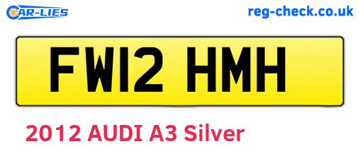 FW12HMH are the vehicle registration plates.