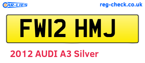 FW12HMJ are the vehicle registration plates.