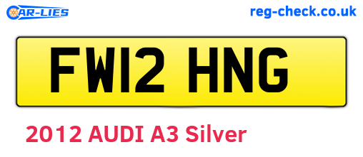 FW12HNG are the vehicle registration plates.