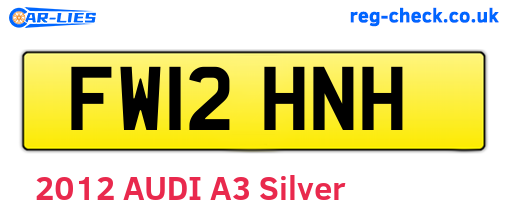 FW12HNH are the vehicle registration plates.