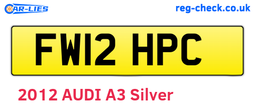 FW12HPC are the vehicle registration plates.