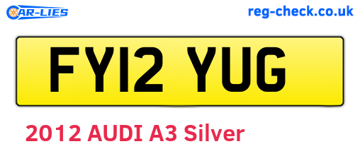 FY12YUG are the vehicle registration plates.