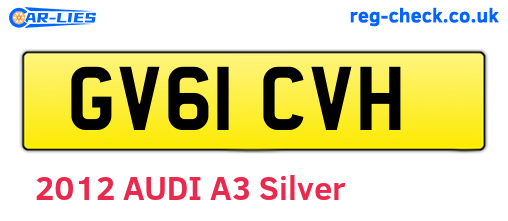 GV61CVH are the vehicle registration plates.