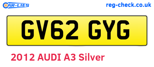 GV62GYG are the vehicle registration plates.