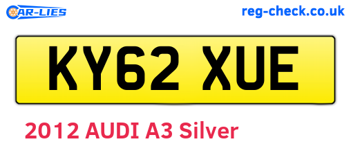 KY62XUE are the vehicle registration plates.