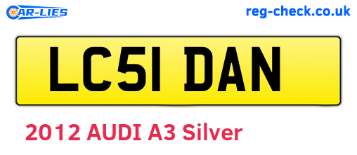 LC51DAN are the vehicle registration plates.