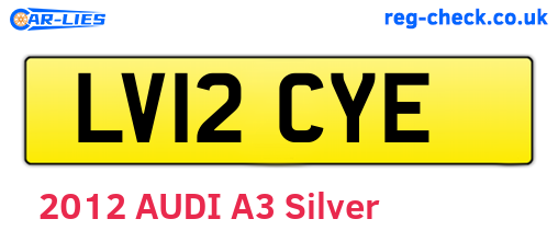 LV12CYE are the vehicle registration plates.