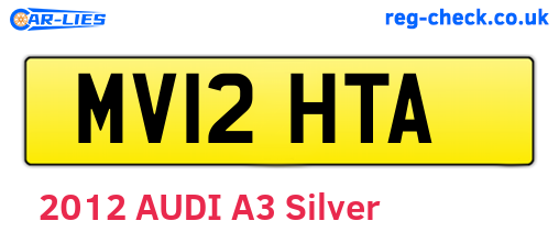 MV12HTA are the vehicle registration plates.