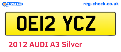 OE12YCZ are the vehicle registration plates.